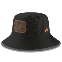Men's Cincinnati Bengals New Era Black 2018 Training Camp Primary Bucket Hat 3061023